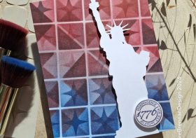 Make unique patriotic patterns with stencils