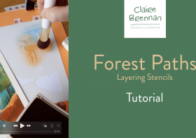 Make art easily, with Forest Path stencils